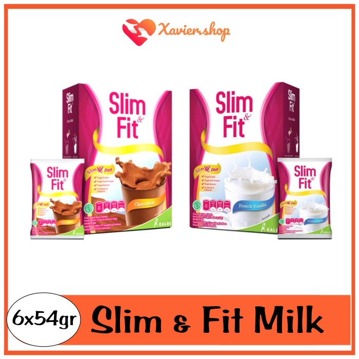 

[ COD ] Susu Slim & Fit Coklat,Vanilla 6x52gr / susu diet / susu slim&fit - Vanila