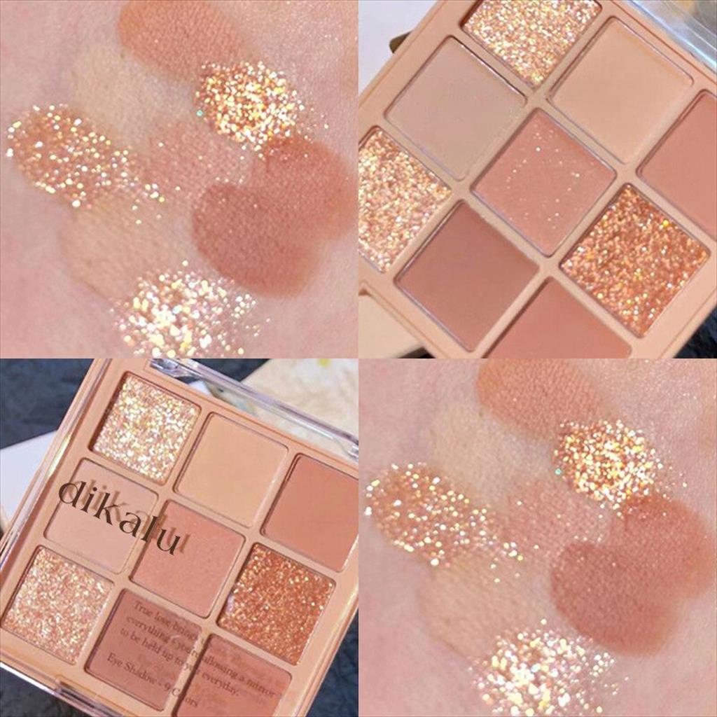 DIKALU 9 COLORS EYESHADOW PALETTE MAKEUP SHIMMER MATTE TAHAN LAMA