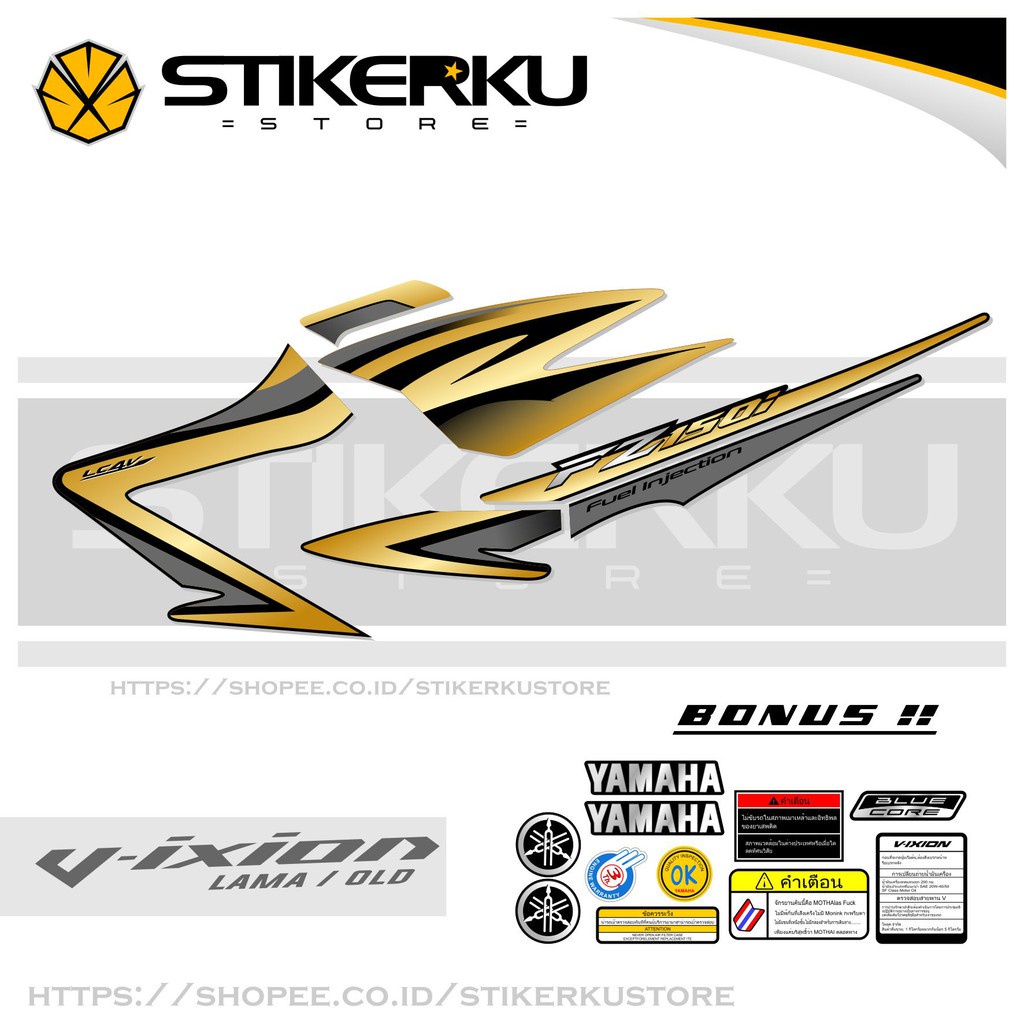 Striping Stiker Yamaha Vixion Old Lama FZ150I Sticker Vixion