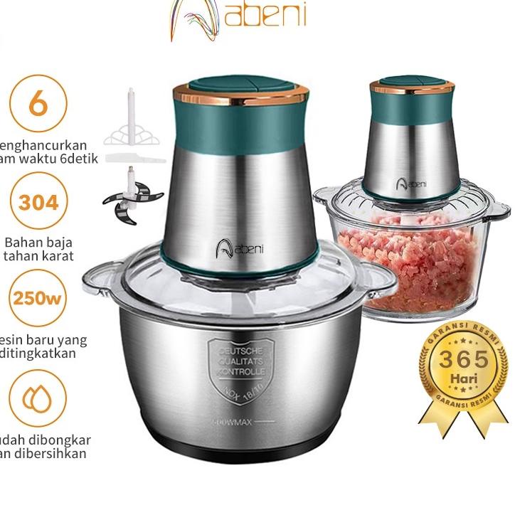 ➲ Abeni Penggiling Daging Serbaguna/Sepenuhnya otomatis Meat Grinder chopper 2L  blender Chopperdagi