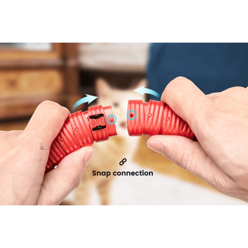 Smart Cat Interaktif Toy Robot Snake Sensor Realistis 3D Snake Cat Toy Mainan Interaktif Otomatis