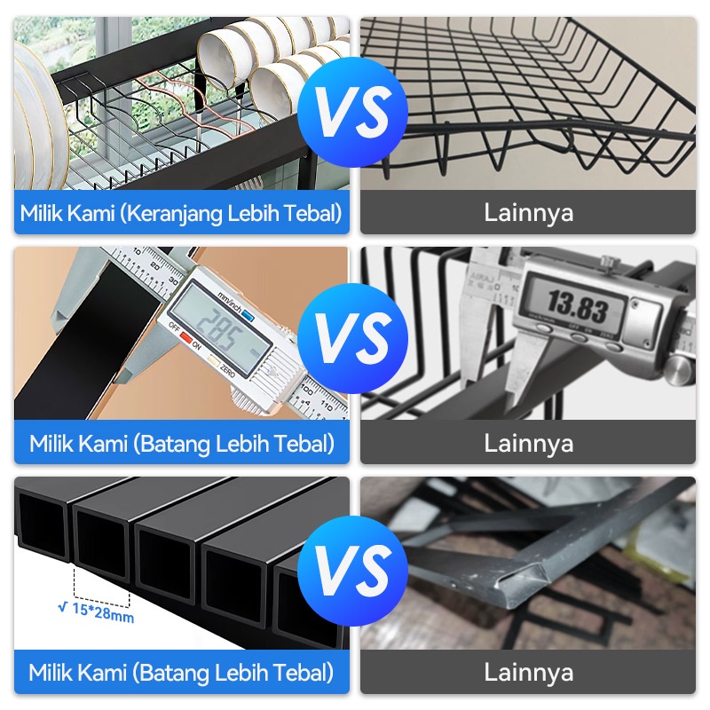 Rak Wastafel Dapur Rak Cuci Piring Multifungsi Stainless Steel Rak Dapur