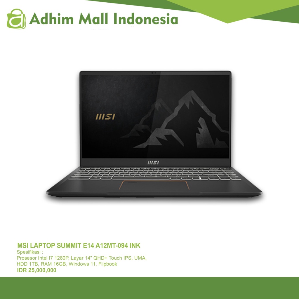 MSI Laptop Summit E14 FLIP EVO A12MT i7-1280P 16GB 1TB 14"