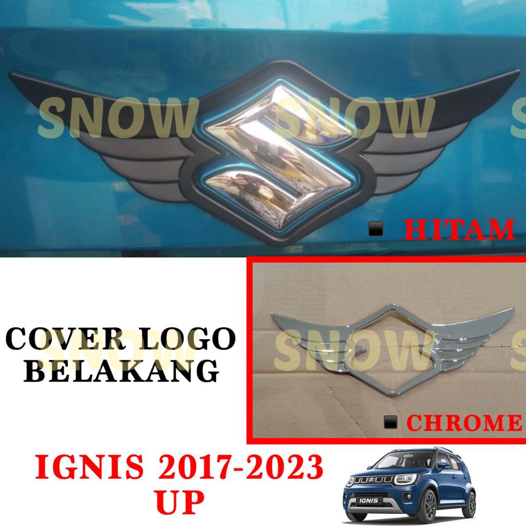 Logo Belakang Suzuki Ignis 2017 2022 2023 Trunk Lid Wing Bentley Cover Hitam Chrome