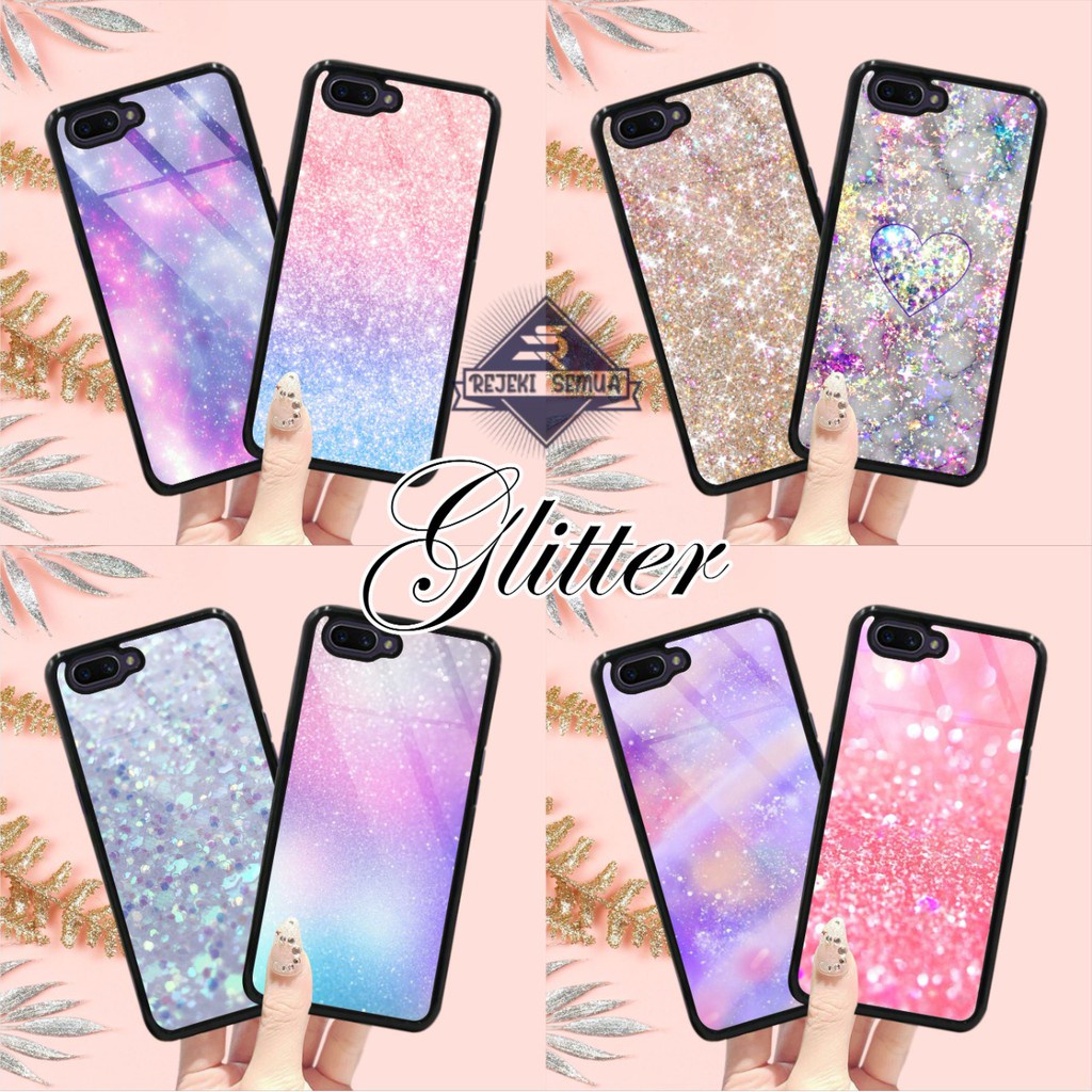 MAKMUR - HARDCASE 2D GLOSSY GLITTER OPPO A1K C2 A3S A5 C1 A5S A7 A12 A11K A33W NEO 7 A37 NEO 9 A39 R
