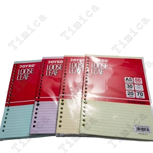

LOOSE LEAF COLOR JOYKO /ISI KERTAS FILE WARNA A5 50 LEMBAR