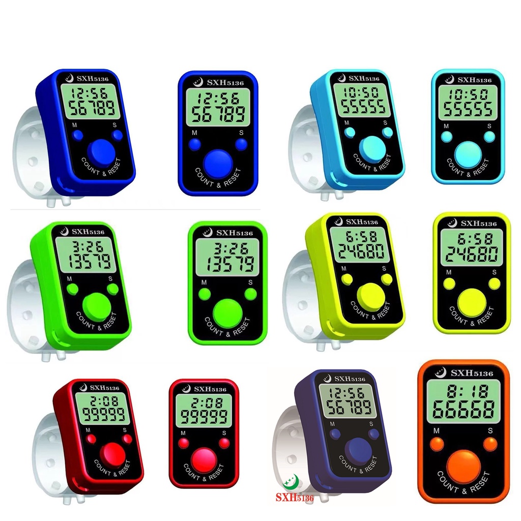 Tasbih Digital Mini Tanggal dan JAM / Digital Finger Counter 3 tombol