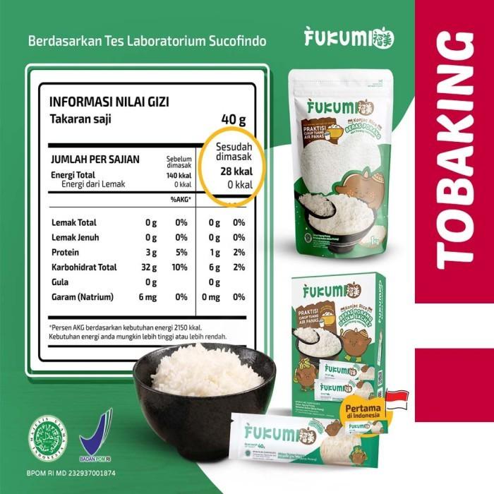 

FUKUMI Beras Porang Box Sachet 280 gr - Shirataki / Konjac Rice HALAL Best Seller