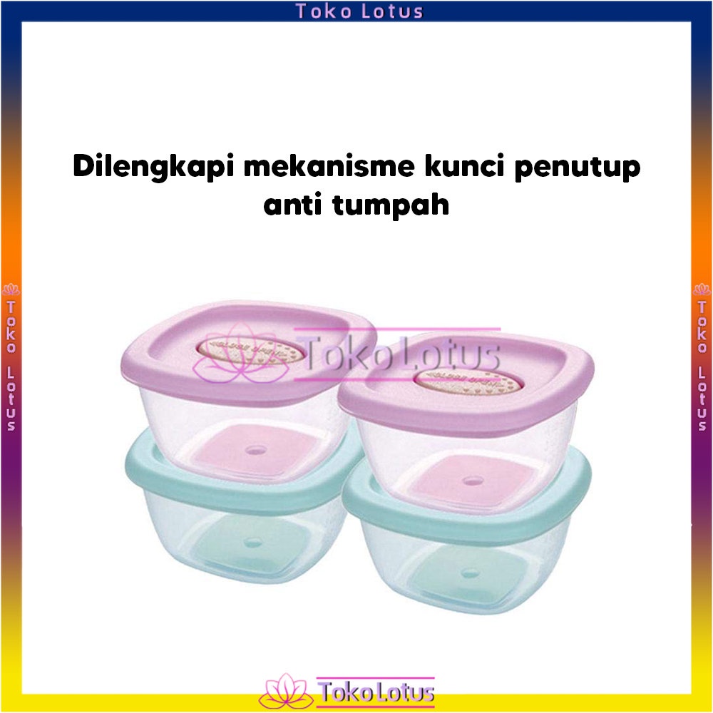 Baby Food Containers One Set isi 4 pcs Wadah Mpasi Bayi Aman Untuk Kesehatan BPA Free