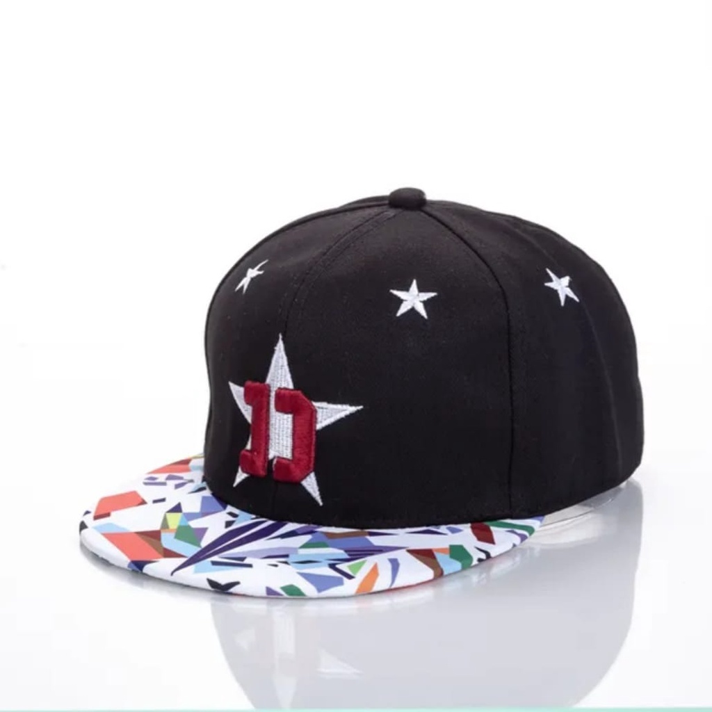 Topi Snapback Bordir kombinasi Hip-Hop New Model/Topi Lima Panel/Topi Distro Terlaris