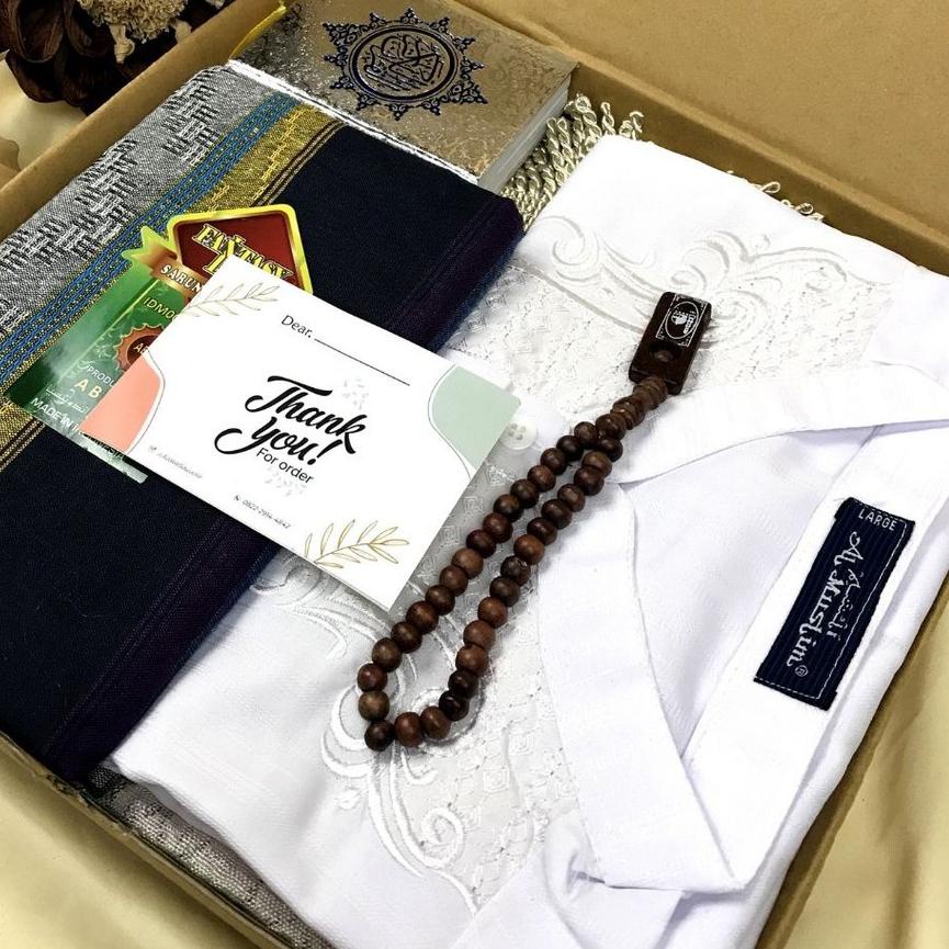 ➼ Hampers Cowok Gift Box Baju Koko + Sarung Kado Premium ✻