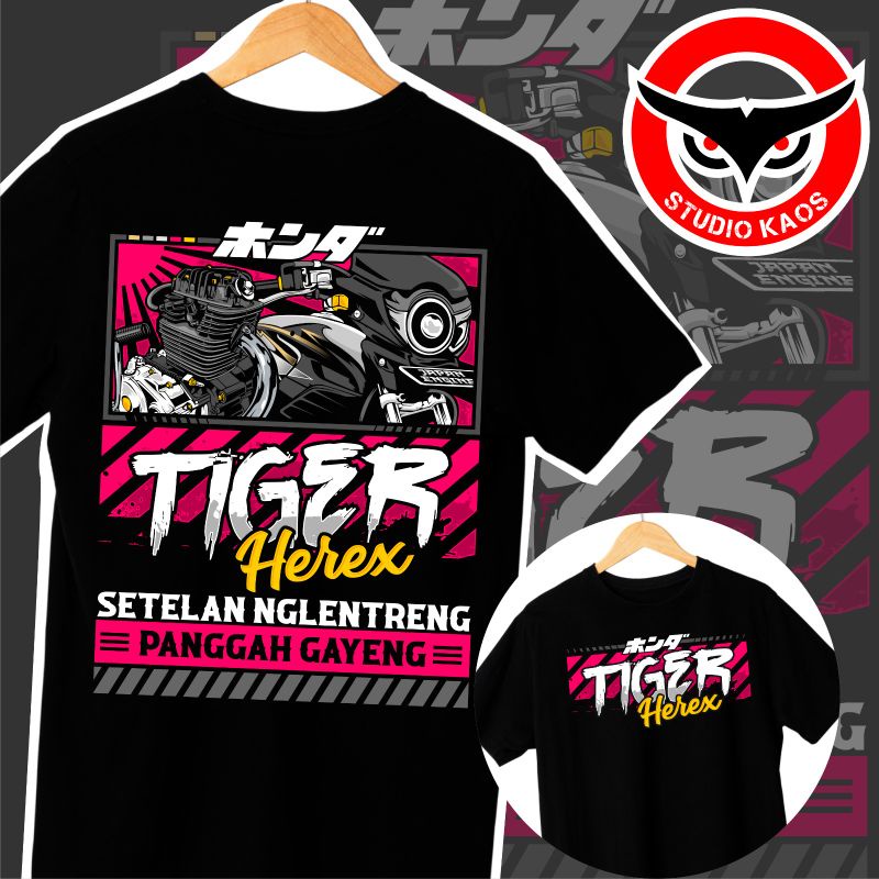 (Free Sticker)KAOS RACING HEREX HONDA TIGER 200CC COTTON COMBED 24s