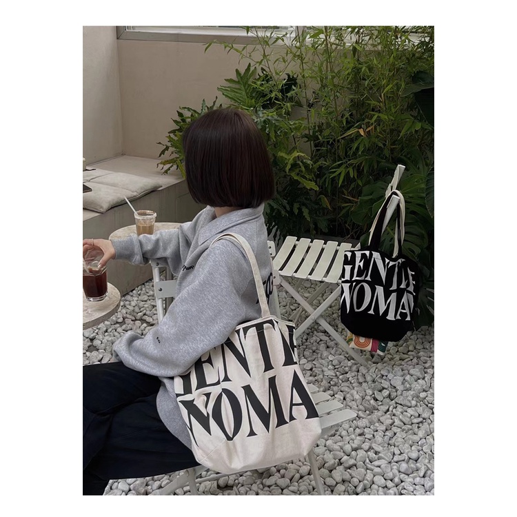 Desilstyle Tas Tote Bag Populer Selempang Wanita Canvas Priemium