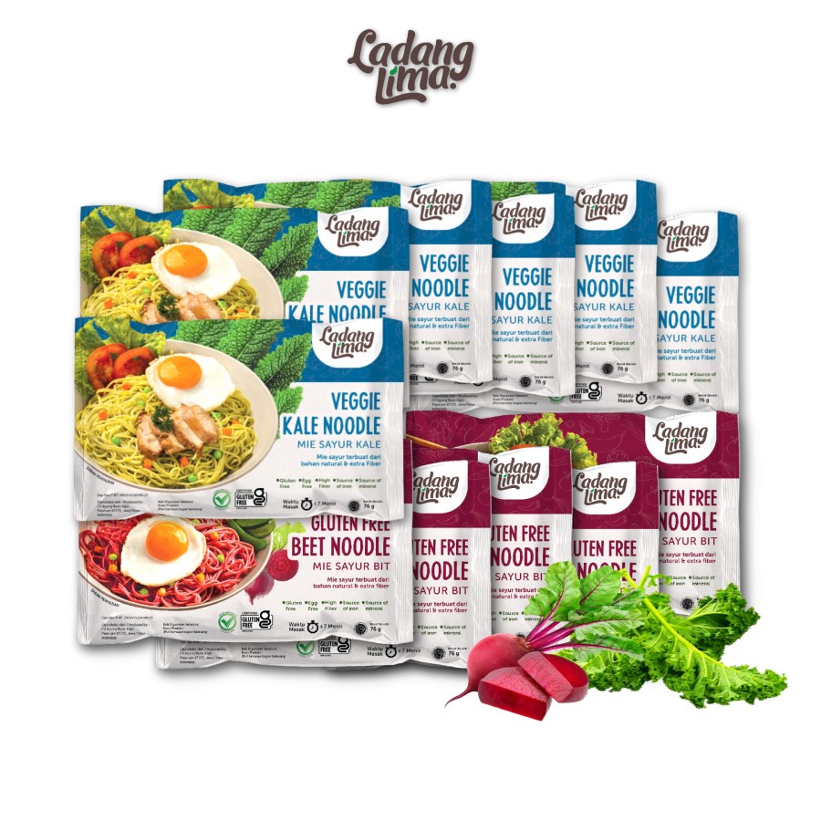 

Paket Ladang Lima Veggie Mie Noodle Gluten Free 10 pc