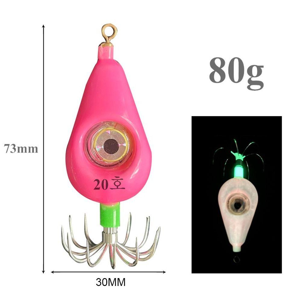 TOP Kait Squid Jigs 60g 70g 80g Cuttlefish Hook 12pcs Pemikat Pancing Jarum