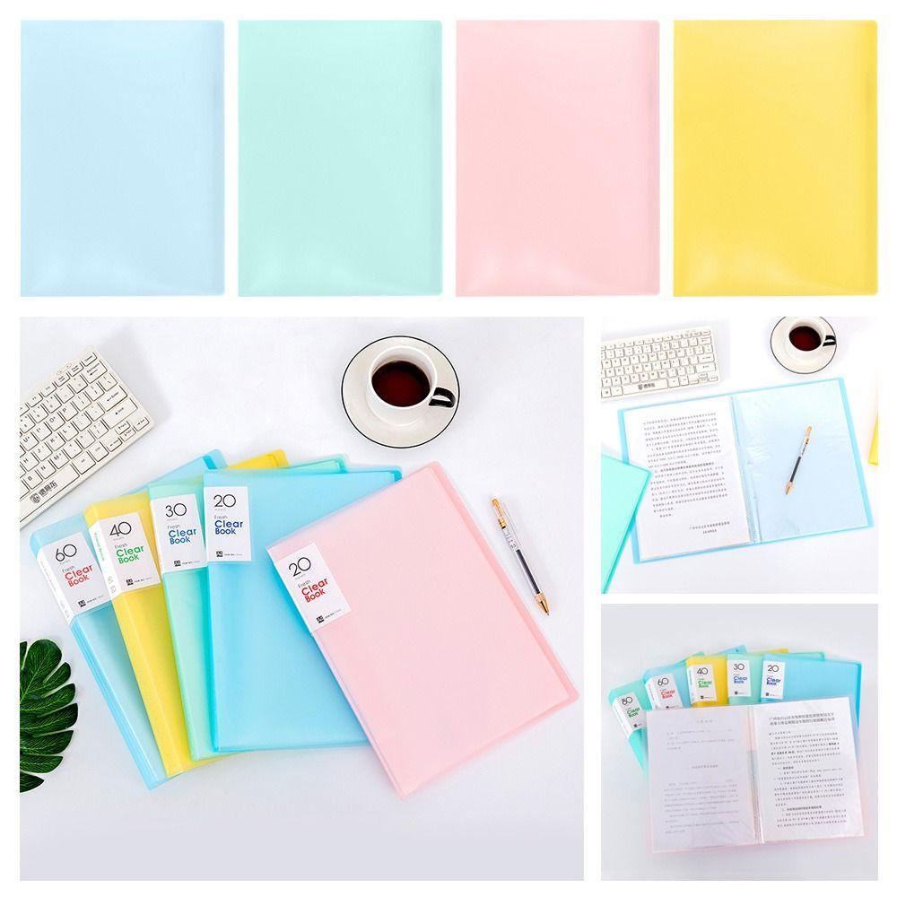 R-flower A4 Buku Pajangan Sekolah Kantor Kertas Test Warna Solid Memo Board Clipboard