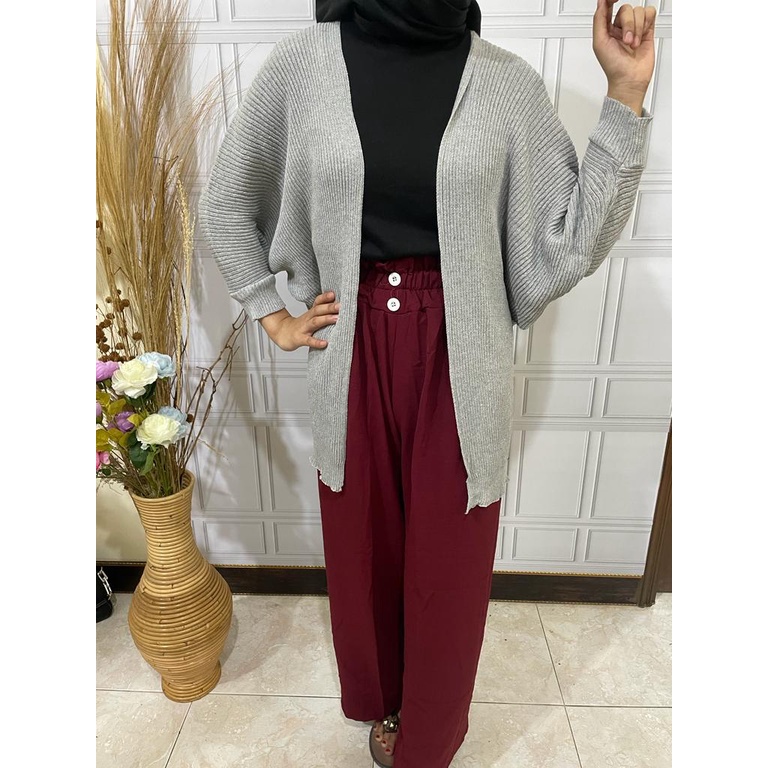 Toply shop Cardigan rajut tebal model batwing / Cardi rajur 7get  / Outer rajut jumbo ovesize