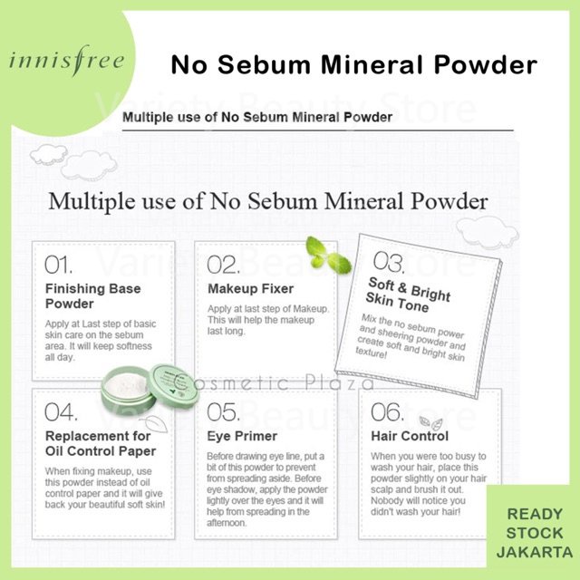 Innisfree No Sebum Mineral PowderOWDER 5g Full Size 100% Original  Korea