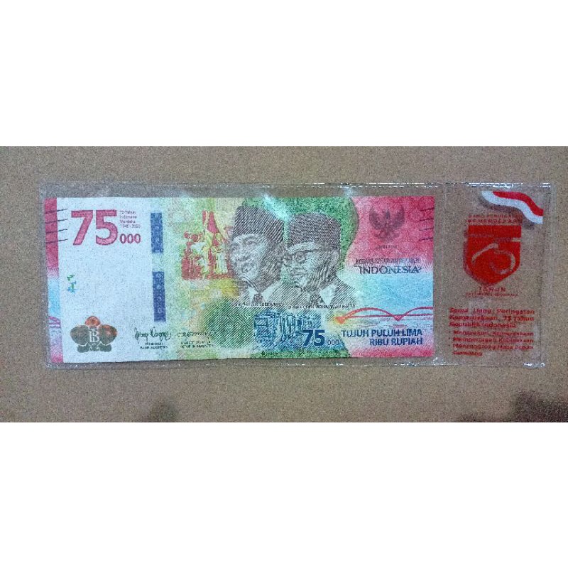 Uang Baru Langka 75rb Asli (Nggk Palsu)