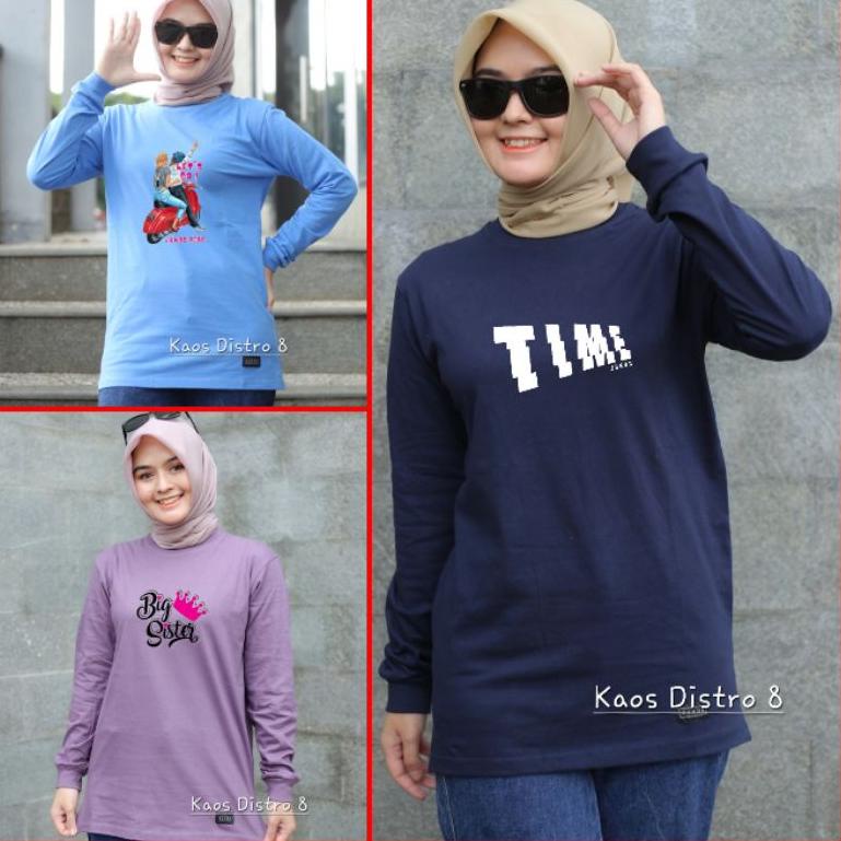 LANGSUNG ORDER Kaos Lengan Panjang Kaos Hijab Wanita Bahan Tebal Zolaqu Style Atasan Muslimah