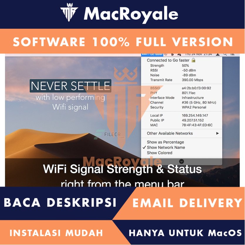 [MacOS] WiFi Signal Strength Explorer Full Version Lifetime Full Garansi