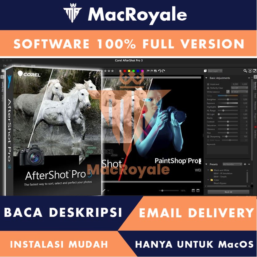 [MacOS] Corel AfterShot Pro Full Version Lifetime Full Garansi - Editor foto RAW yang cepat dan fleksibel untuk MacOS