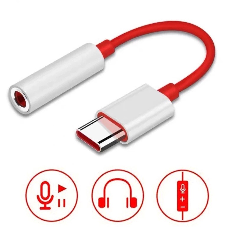 Adaptor USB-C Tipe C Ke 3.5mm Aux Audio Jack Charger Kabel Cas Splitter Headphone