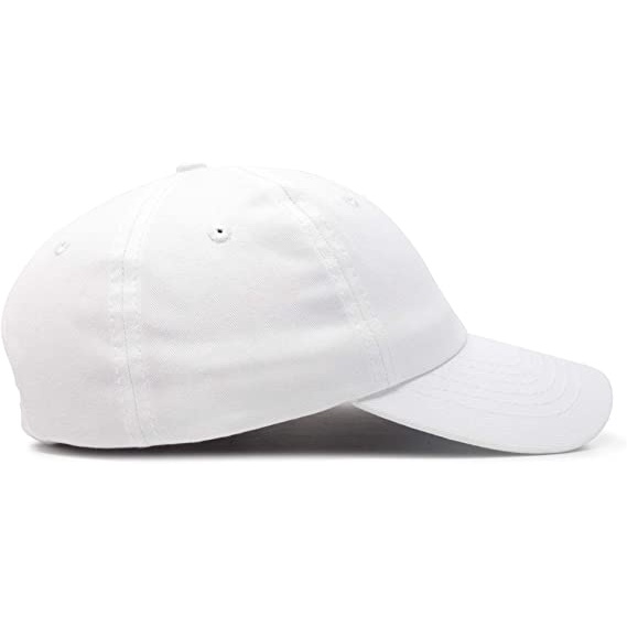 Topi Baseball Putih Polos Unisex Pria dan Wanita Pengatur Size Belakang Besi Asli