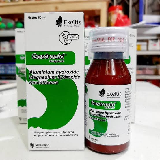 Gastrucid Syrup 60ml Syrup maag, Kembung Dan Asam Lambung Yang Berlebihan ORIGINAL-BPOM