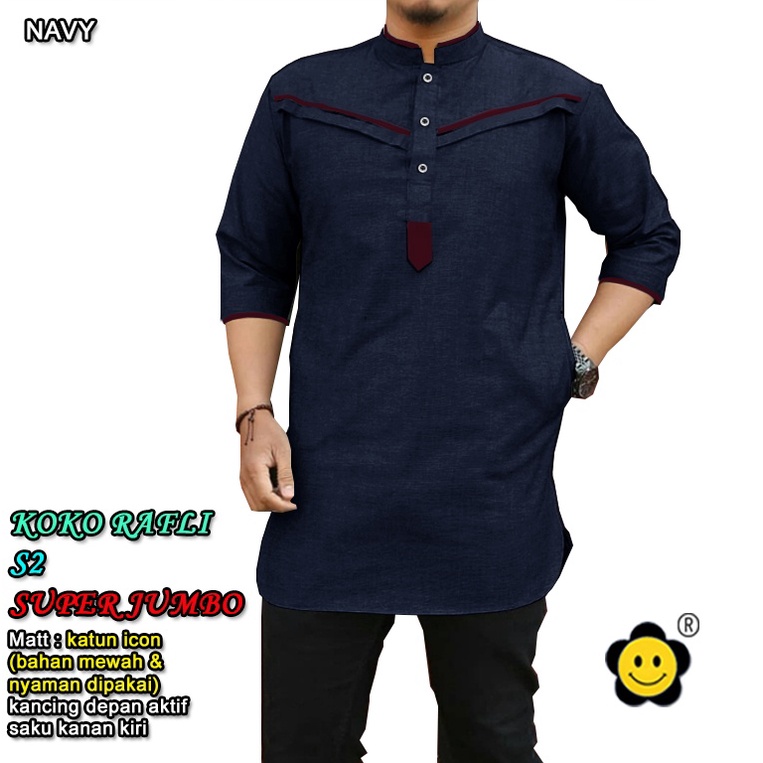 CTN Baju muslim koko RAFLI S2 new Bahan katun icon best seller