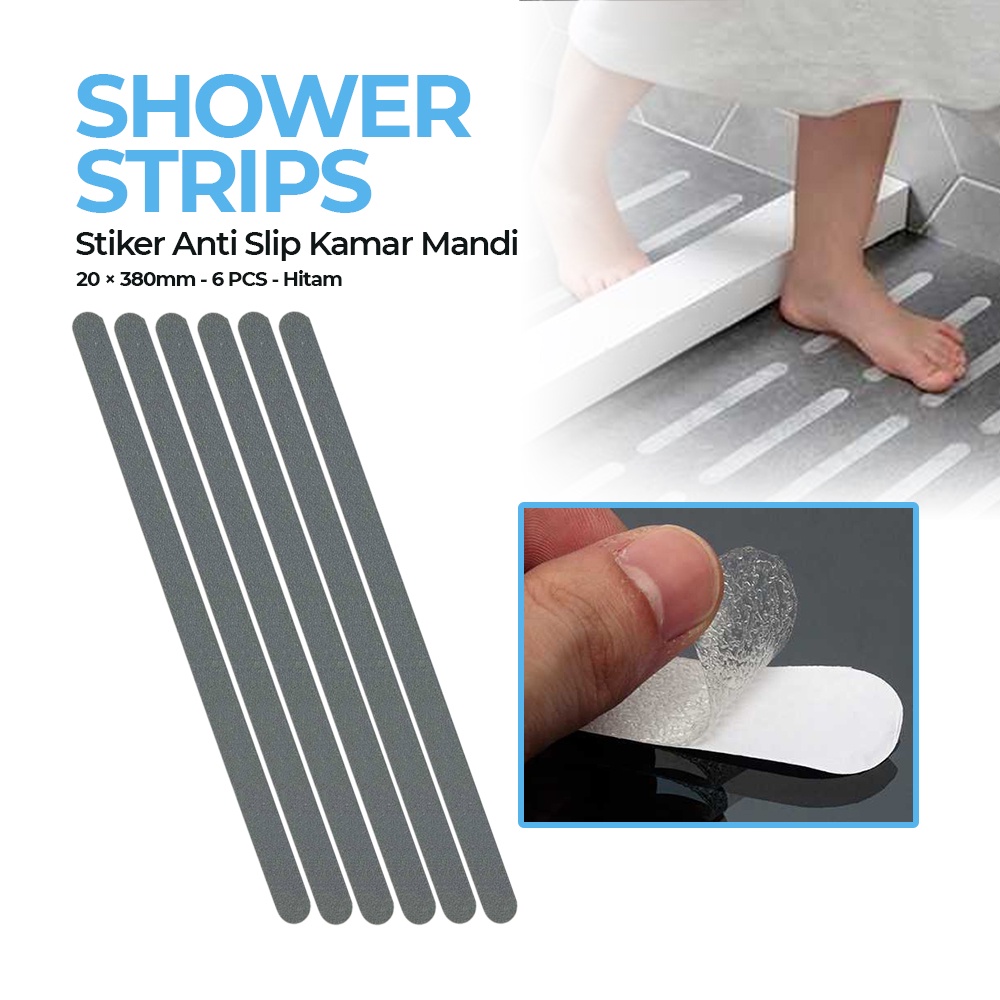 Trustpoud Stiker Anti Slip Lantai Kamar Mandi Shower Strips 6 PCS