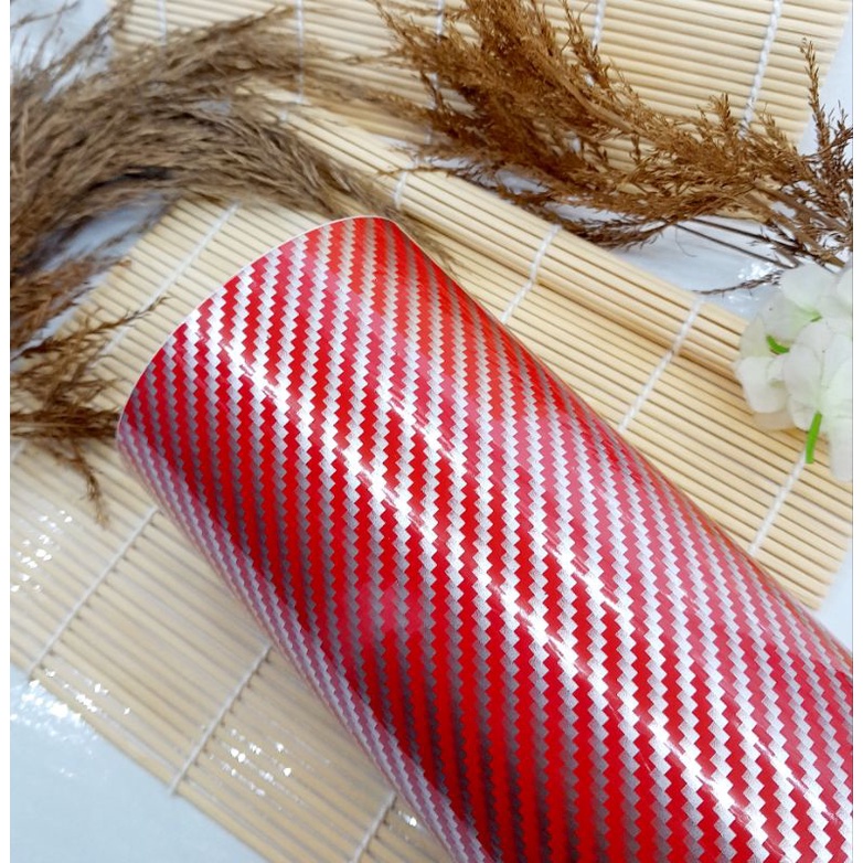 Sticker Skotlet Carbon/ Karbon Merah Silver