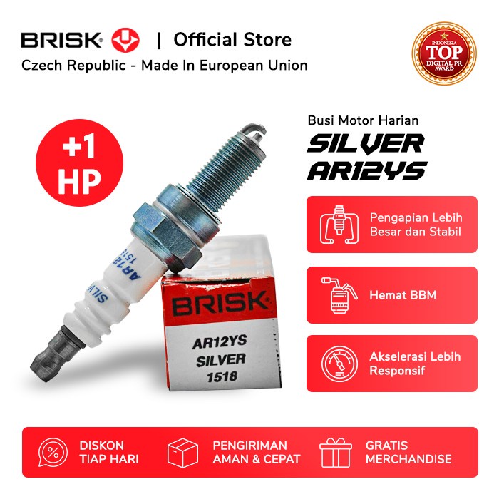 Busi Busi Motor Brisk Silver Ar12Ys