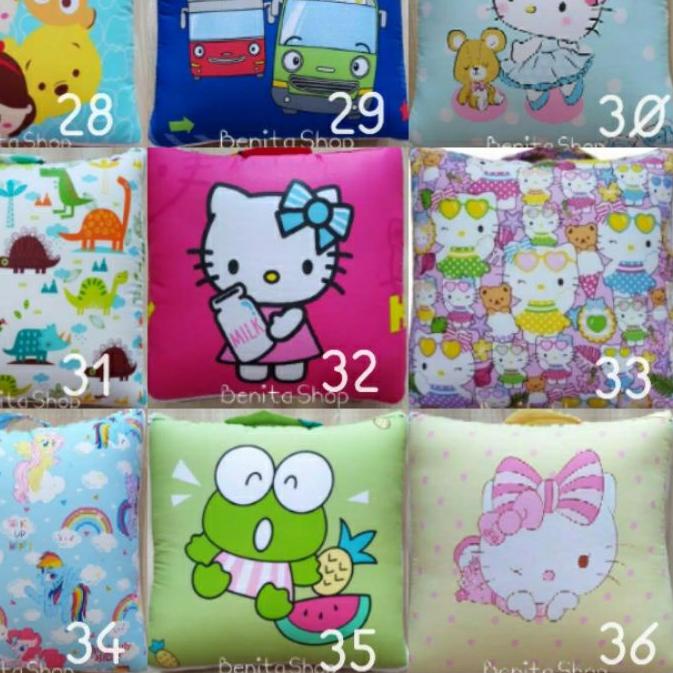❀ Bantal Selimut / Balmut Mini Karakter kain CVC ➬