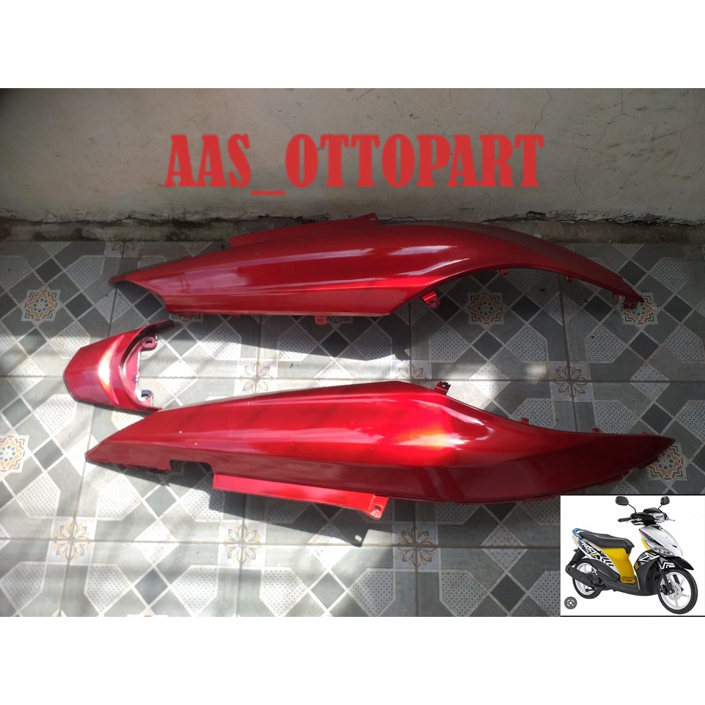 Body Samping Mio J Mio GT + Pet Stop Tutup  Body Belakang Warna Merah Termurah