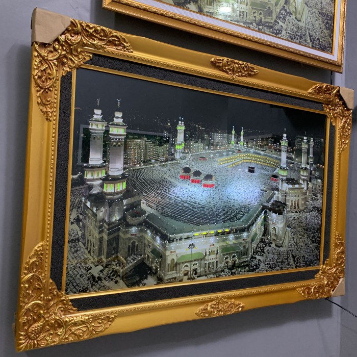 kaligrafi Mekkah lampu hiasan dinding kabah lampu