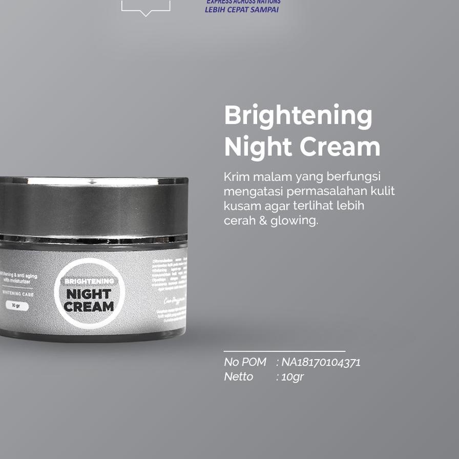 ♥ Brightening Night Cream Benings Skincare by Dr Oky (Benings Clinic) Niacinamide, Alpha-Arbutin ☜