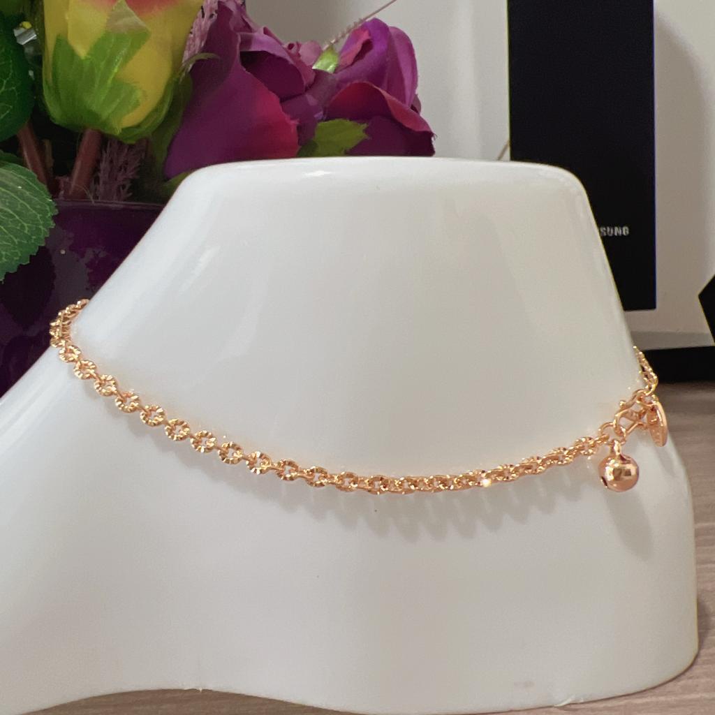 Gelang Wanita Kaki Titanium Wanita Emas Muda  Dewasa Anti Karat-best jewelry