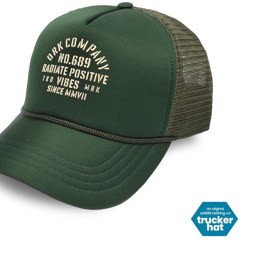 ♞ ORK689 Topi Pria Distro Original Topi Jaring Baseball Trucker Hat No689 Green ➪