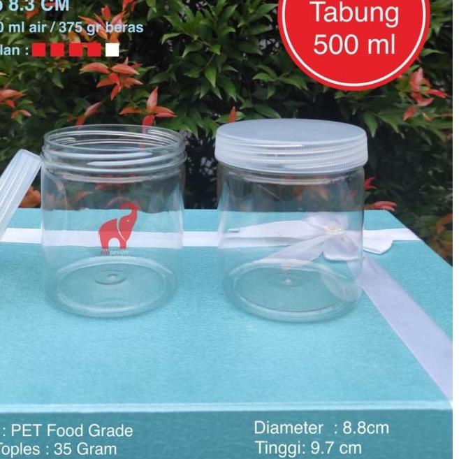 ➫ Toples Tabung Silinder 600 ml ISI 60 FREE KARDUS / Toples Plastik 500ml 500 ml 600 ml 600ml / Topl