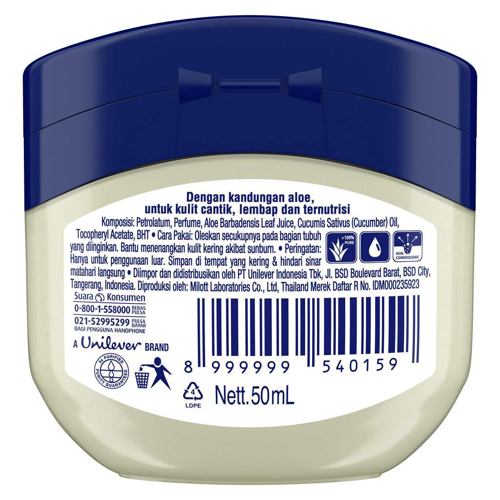 Vaseline Multi Purpose Repairing Jelly Aloe 50ml Twinpack