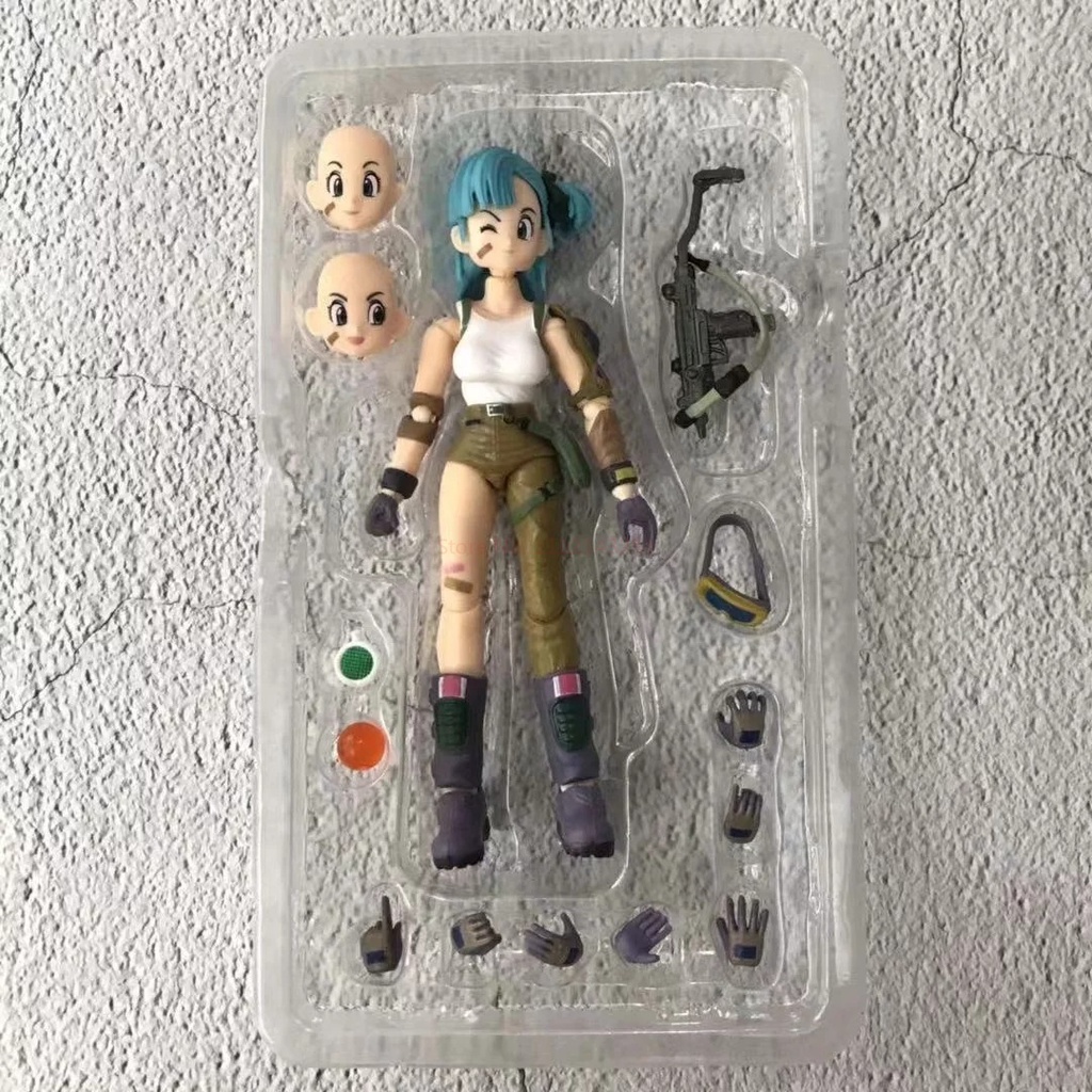 Dragon Ball Anime Action Figure Bulma Mfg Series Shf Soldier Aksesoris Patung Boneka Pvc Model Kolekte Mainan Anak Hadiah Xmas