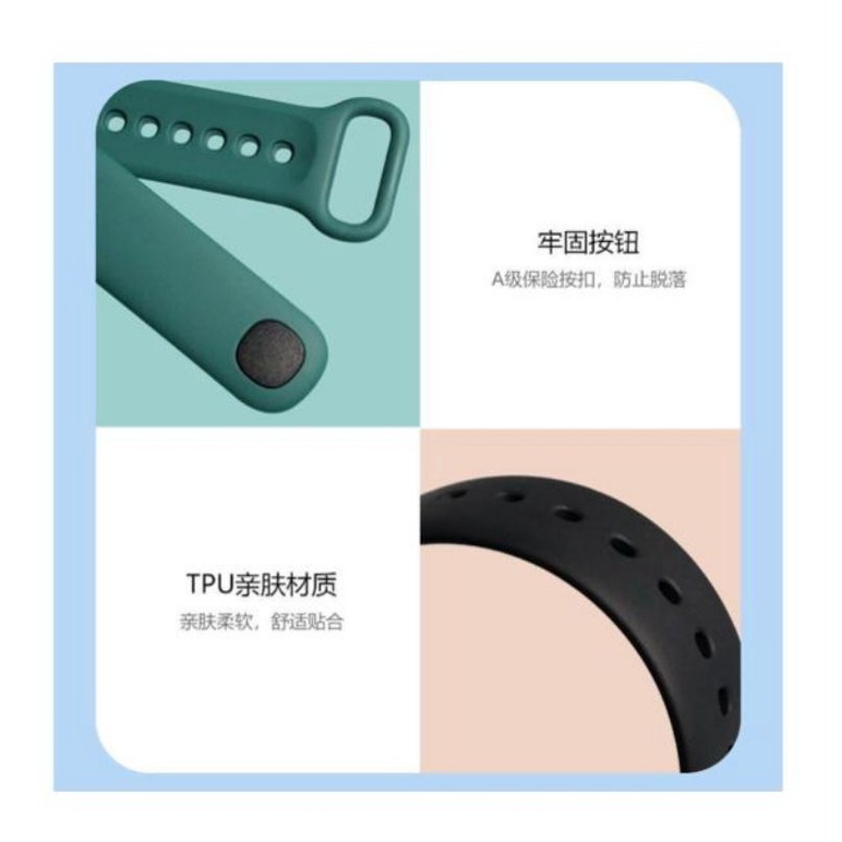 Strap Redmi Smart Band 2 / Xiaomi Smart Band 8 Active Silikon Tali Jam Tangan Karet Rubber Silicon Wristand