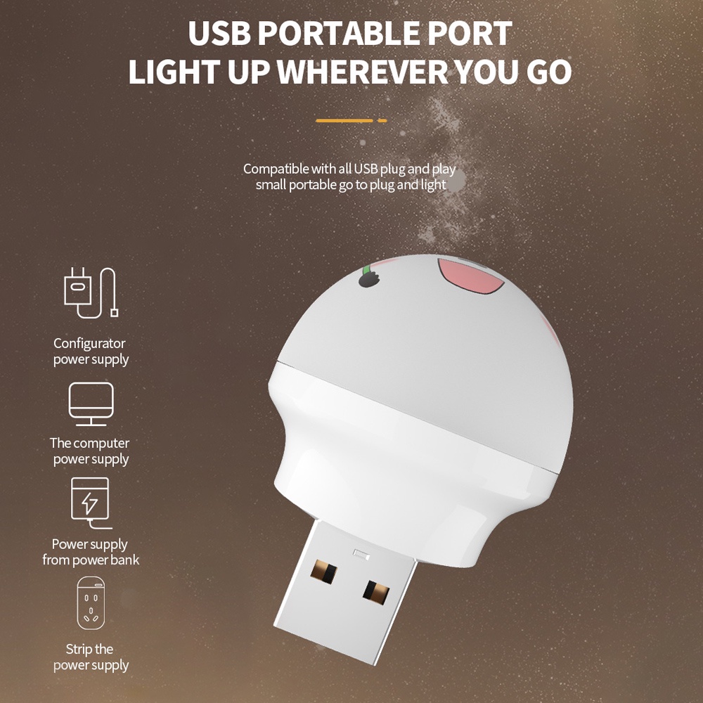 Kontrol Suara Cerdas Panda Cahaya Lembut Perlindungan Mata Lampu Baca Mini Berubah Warna Lampu Malam Colokan USB Indoor LED Lighting Brightness Adjustable Sleeping Lights