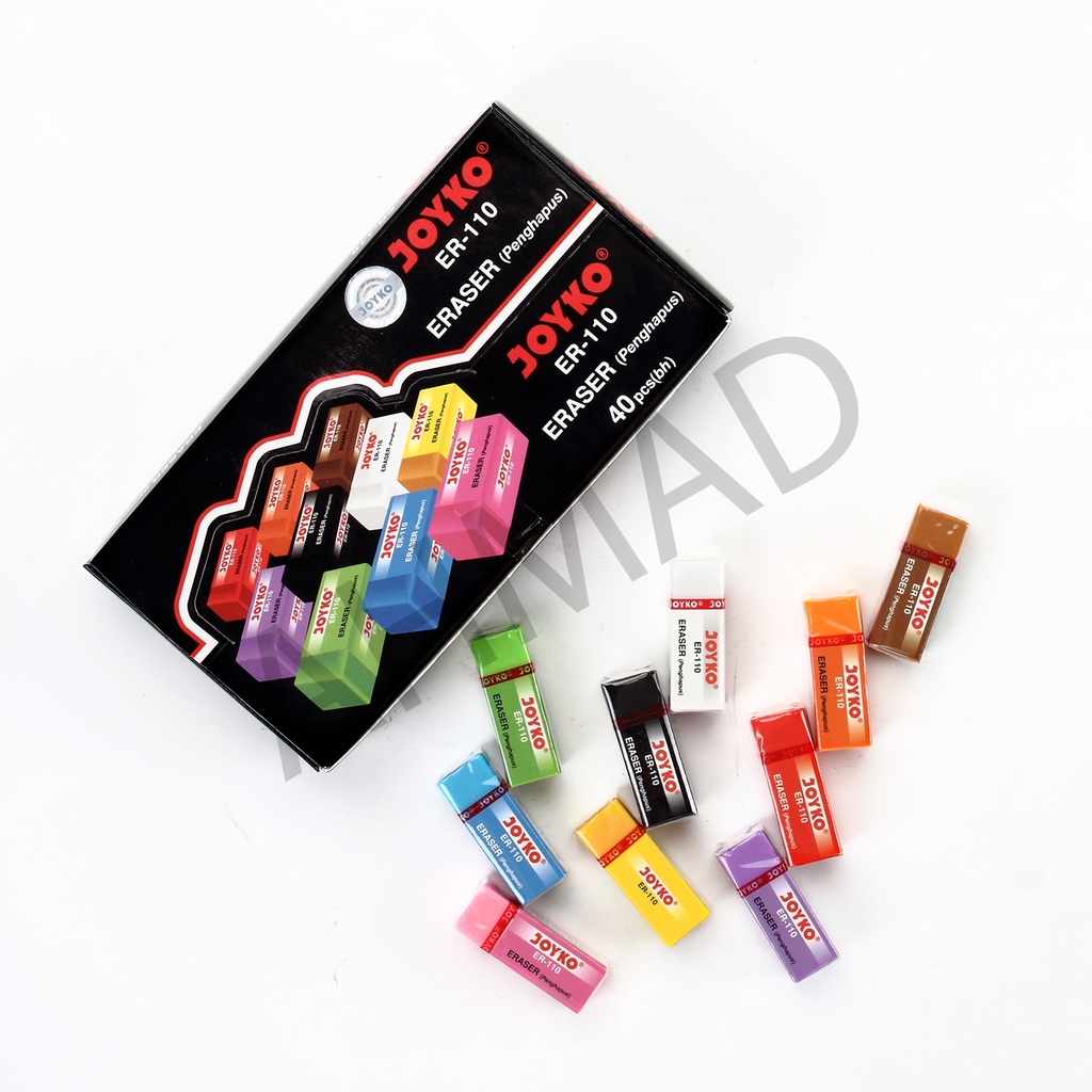 

[ BOX ] Penghapus Pensil Joyko ER-110 Warna Warni Kecil Isi 4 0
