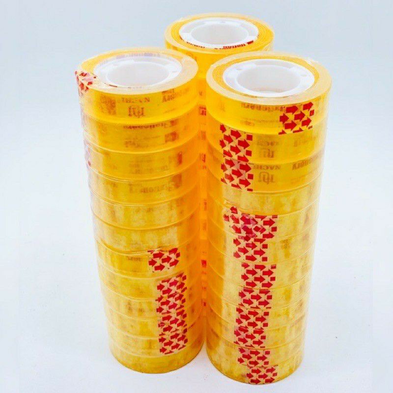 1 Lusin/12 roll Isolasi Isolatip Selotip Tape Bening Ukuran Kecil