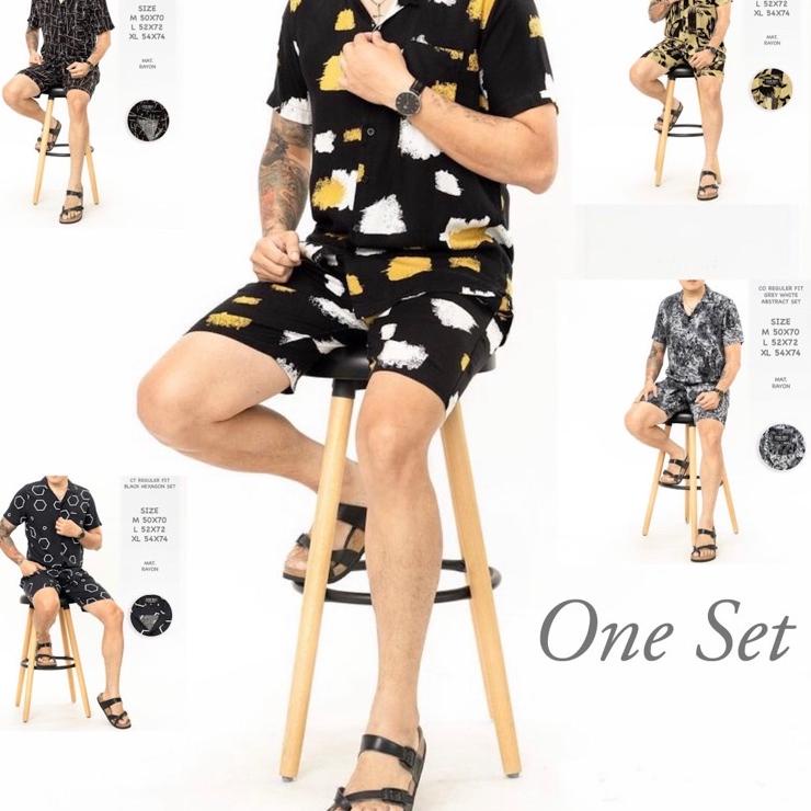 ► Baju setelan Tie Dye Pria Keren (dapat baju dan celana) ✹