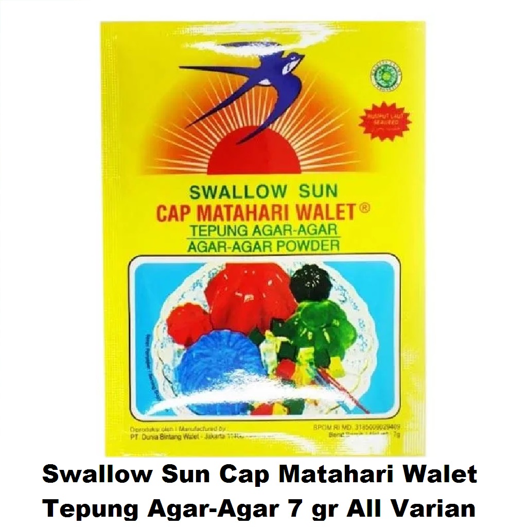 

Swallow Sun Cap Matahari Walet Tepung Agar-Agar 7 gr All Varian