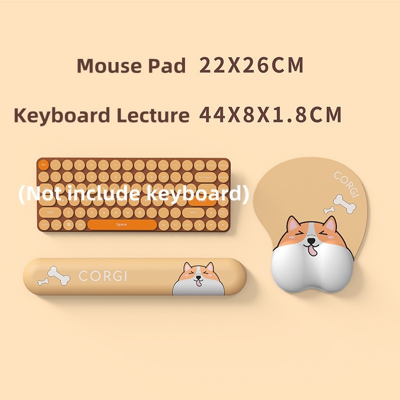 Lucu Corgi Mouse Pad Resin Karet Non-slip Mouse Pad Permainan Pergelangan Tangan Mouse Pad Mahasiswa Kebesaran Mouse Pad Perlengkapan Rumah Kantor