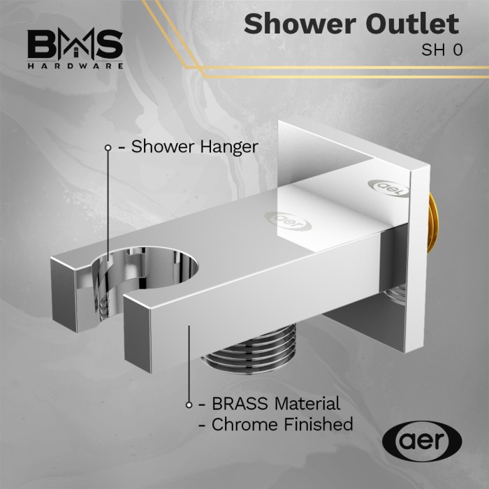 Holder Aer Shower Outlet Hand Shower Hanger Gantungan Hand Shower Tembok Sh 0
